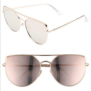 60mm gold frame aviator sunglasses